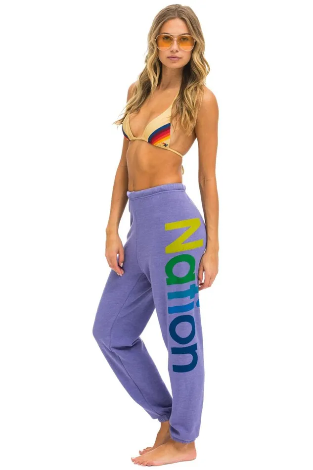 2 Sweatpants 8211 Lavender Women Aviator Nation Sweatpants
