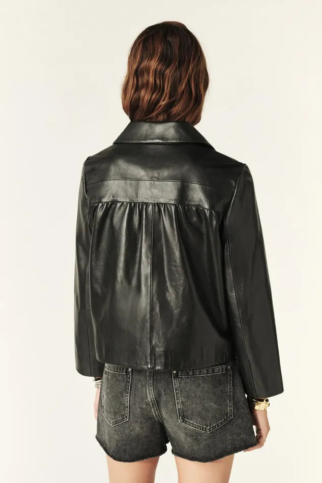 34 Sleeve Jacket Mylos Black Women Baandsh Jackets and Coats