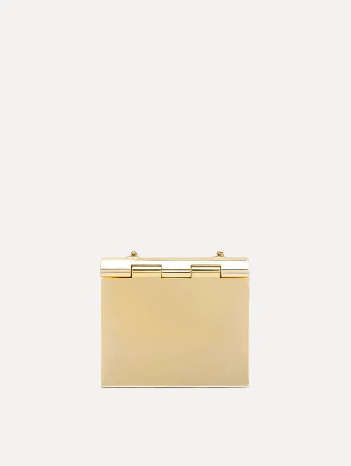 3D Printed Nano TRO Bag Gold Women Oscar De La Renta Handbags