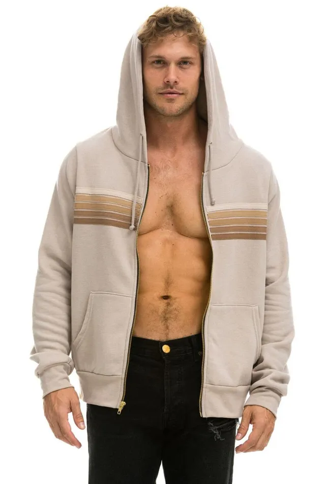 5 Stripe Hoodie 8211 Sand Tan WomenMen Aviator Nation Hoodies