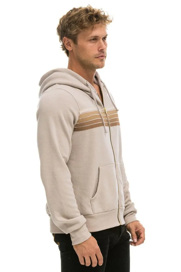 5 Stripe Hoodie 8211 Sand Tan WomenMen Aviator Nation Hoodies