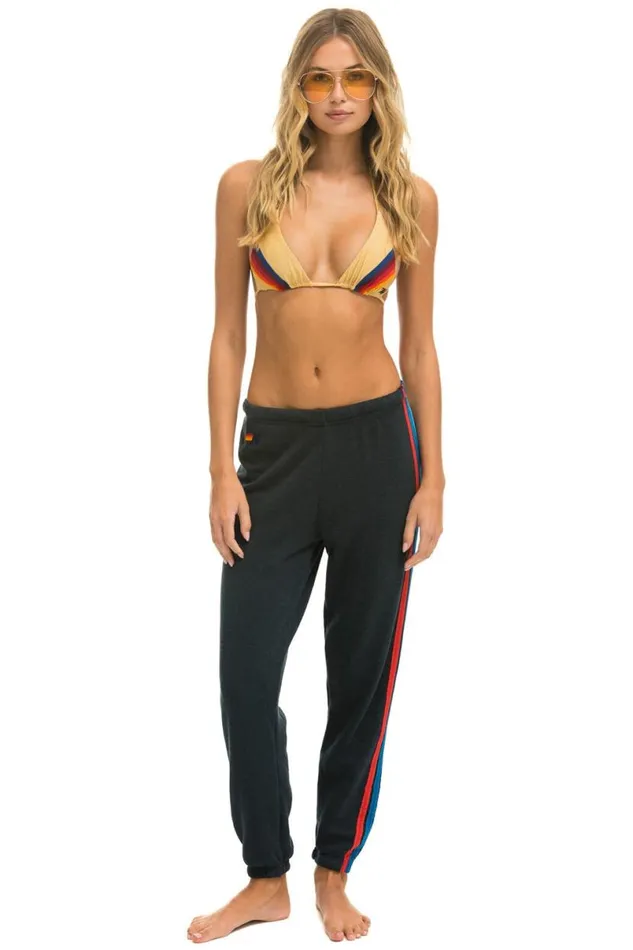 5 Stripe Sweatpants 8211 Charcoal Usa Women Aviator Nation Sweatpants