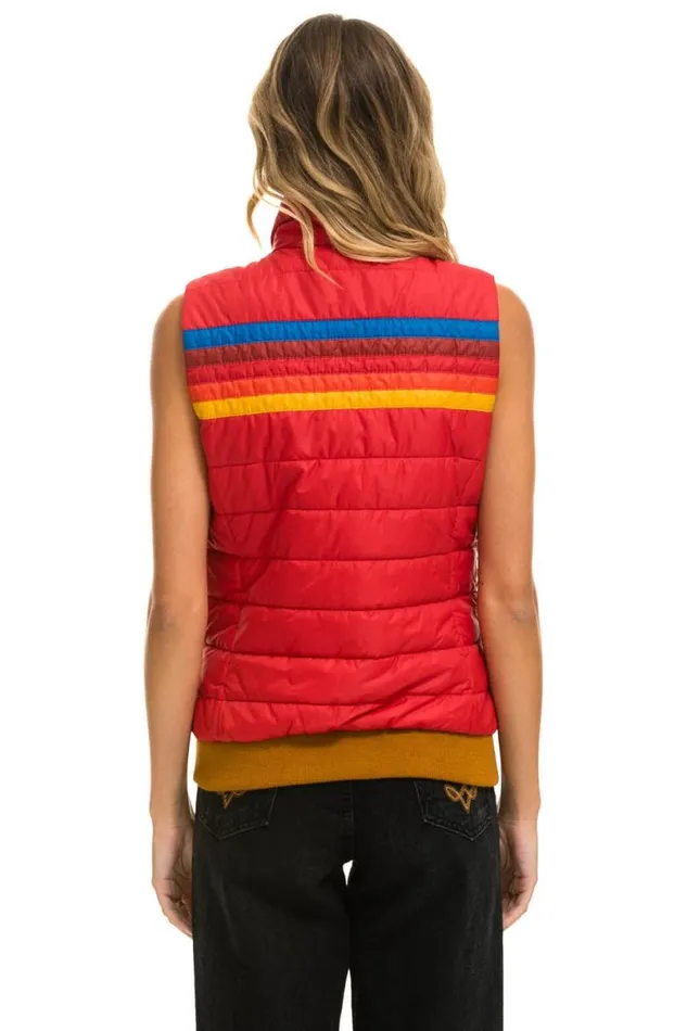 5 Stripe Vest 8211 Cherry Women Aviator Nation Vests