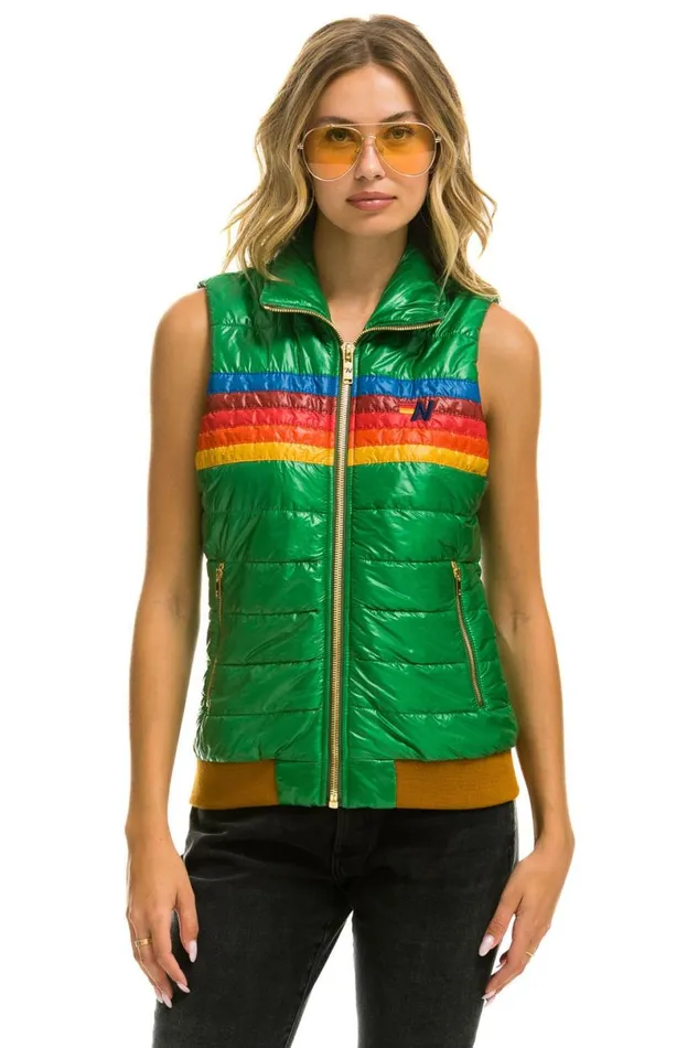 5 Stripe Vest 8211 Glossy Amazon Women Aviator Nation Vests