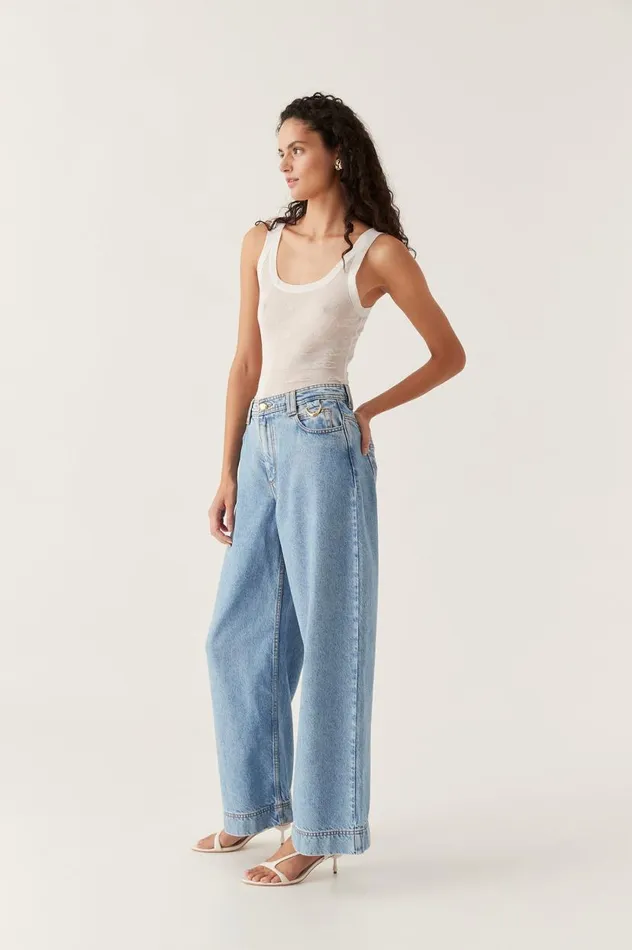 Aje Denim Outland Jeans Coastal Blue 8211 Women Aje Denim Outland Jeans Coastal Blue 8211 Women