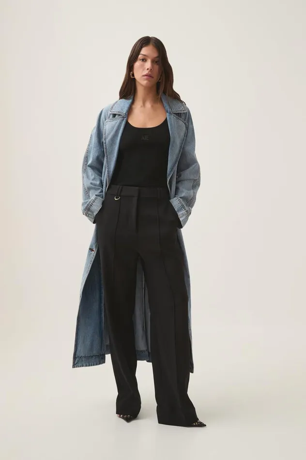 Aje Denim Zariah Denim Trench Sky Wash 8211 Women Aje Denim Zariah Denim Trench Sky Wash 8211 Women