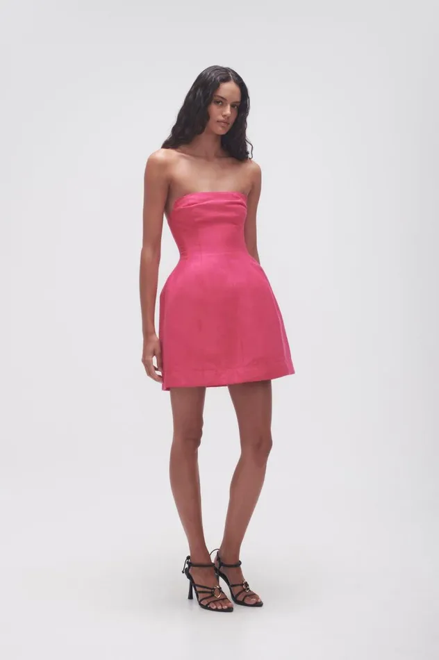 Aje Dresses Baret Strapless Mini Dress Hot Pink 8211 Women Aje Dresses Baret Strapless Mini Dress Hot Pink 8211 Women