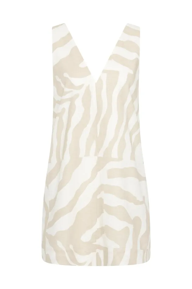 Aje Dresses Daze Mini Dress Oatmeal Zebra 8211 Women Aje Dresses Daze Mini Dress Oatmeal Zebra 8211 Women