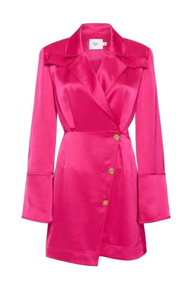 Aje Dresses Echo Mini Shirt Dress Hot Pink 8211 Women Aje Dresses Echo Mini Shirt Dress Hot Pink 8211 Women