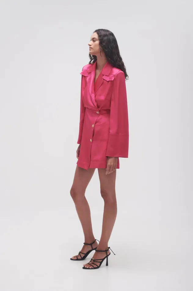 Aje Dresses Echo Mini Shirt Dress Hot Pink 8211 Women Aje Dresses Echo Mini Shirt Dress Hot Pink 8211 Women