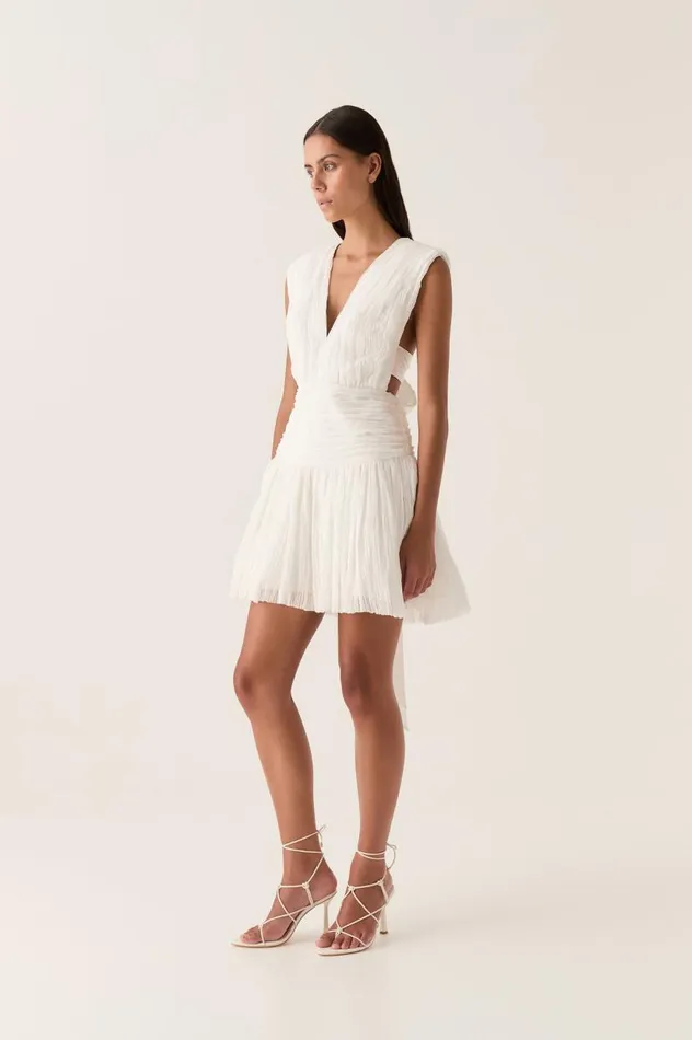 Aje Dresses Escapist Mini Dress Ivory 8211 Women Aje Dresses Escapist Mini Dress Ivory 8211 Women