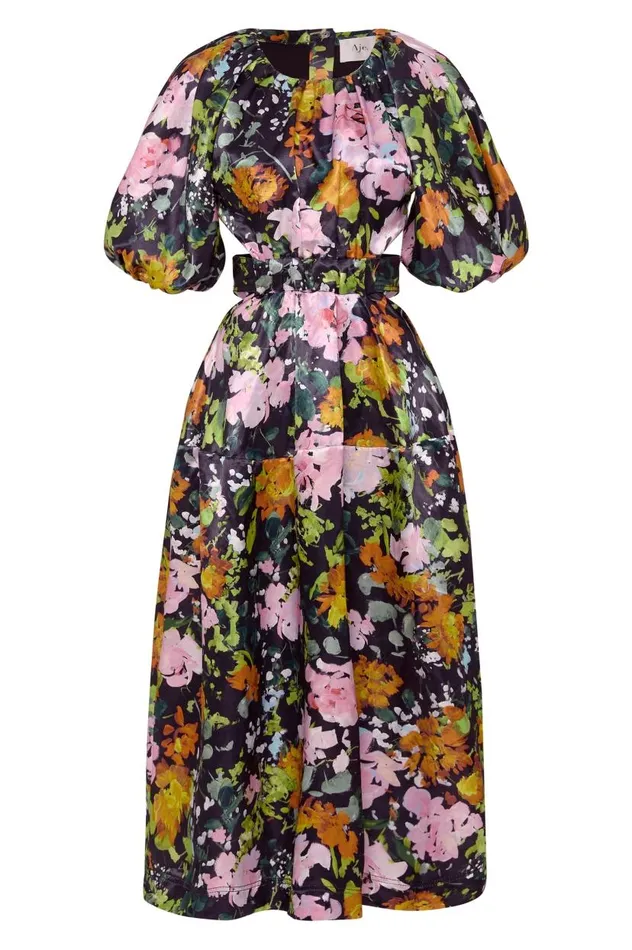 Aje Dresses Mimosa Cutout Midi Dress Midnight Floral 8211 Women Aje Dresses Mimosa Cutout Midi Dress Midnight Floral 8211 Women