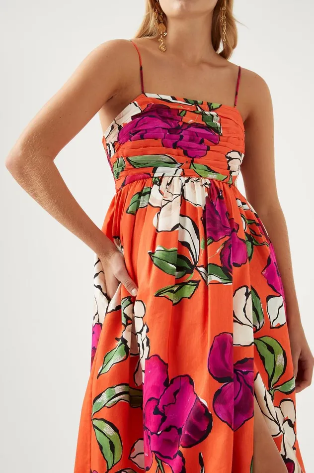 Aje Dresses Monument Tulip Maxi Dress Vivid Camellia 8211 Women Aje Dresses Monument Tulip Maxi Dress Vivid Camellia 8211 Women