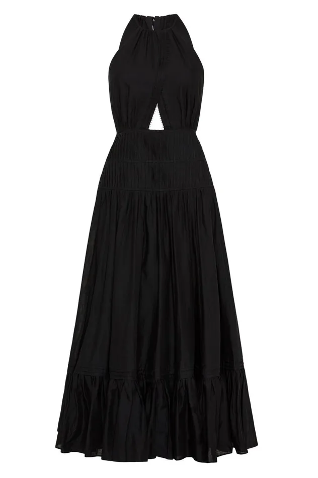 Aje Dresses Renata Eyelash Midi Dress Black 8211 Women Aje Dresses Renata Eyelash Midi Dress Black 8211 Women
