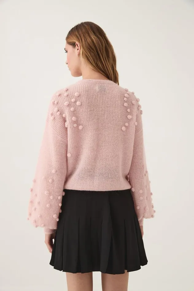 Aje Knitwear and Jumpers Gabriella Bobble Knit Blush Pink 8211 Women Aje Knitwear and Jumpers Gabriella Bobble Knit Blush Pink 8211 Women