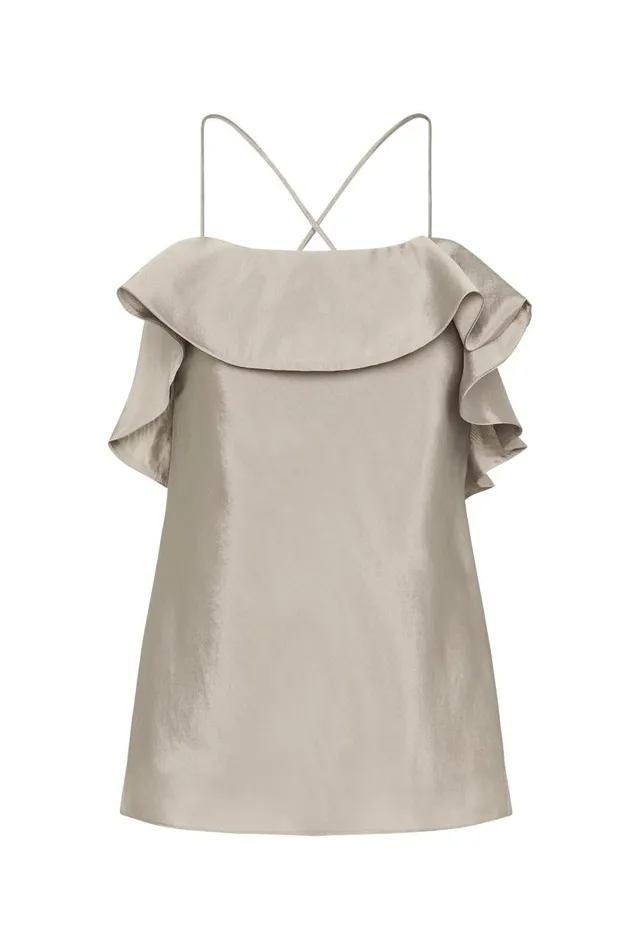 Aje Matching Sets Immersion Bias Camisole Metallic Oyster Grey 8211 Women