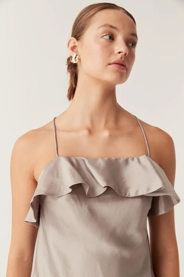 Aje Matching Sets Immersion Bias Camisole Metallic Oyster Grey 8211 Women