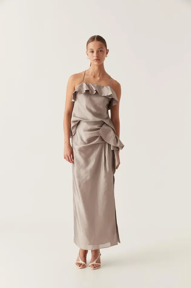 Aje Matching Sets Immersion Bias Camisole Metallic Oyster Grey 8211 Women