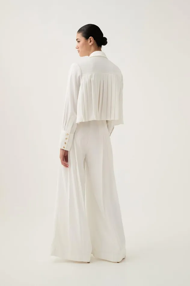 Aje Pants Estrade Pleated Pant Ivory 8211 Women Aje Pants Estrade Pleated Pant Ivory 8211 Women