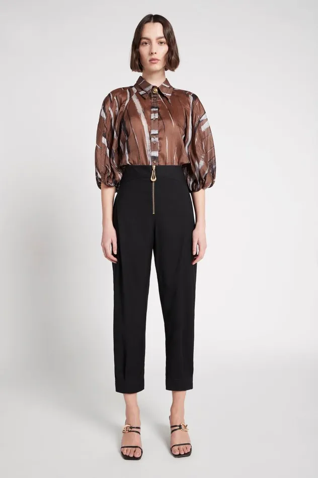 Aje Pants Fernande Front Zip Pant Black 8211 Women