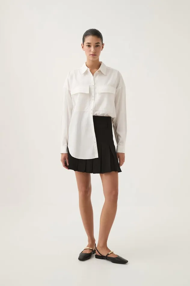 Aje Skirts Exedra Pleated Mini Skirt Black 8211 Women Aje Skirts Exedra Pleated Mini Skirt Black 8211 Women