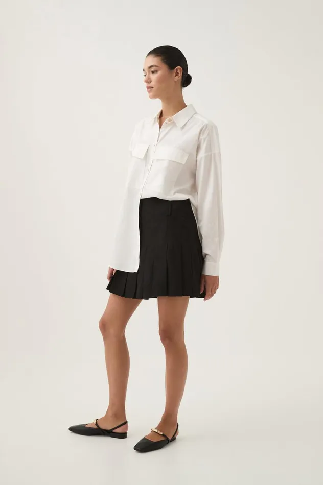 Aje Skirts Exedra Pleated Mini Skirt Black 8211 Women Aje Skirts Exedra Pleated Mini Skirt Black 8211 Women
