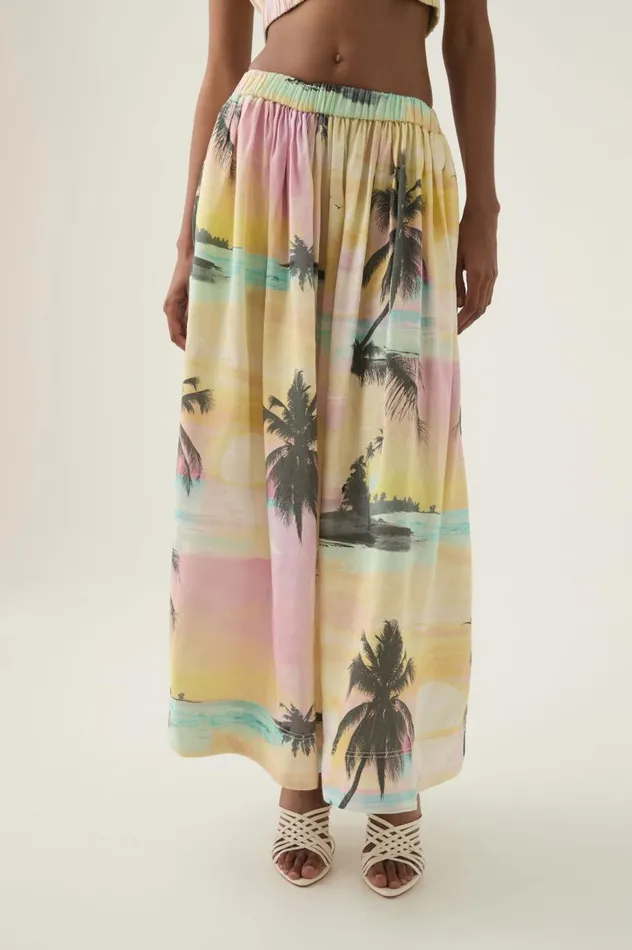 Aje Skirts Nicolette Maxi Skirt Sunset Sky 8211 Women Aje Skirts Nicolette Maxi Skirt Sunset Sky 8211 Women