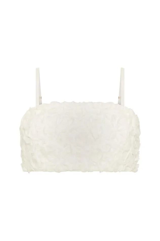 Aje Tops Quintette Textured Bralette Ivory 8211 Women Aje Tops Quintette Textured Bralette Ivory 8211 Women