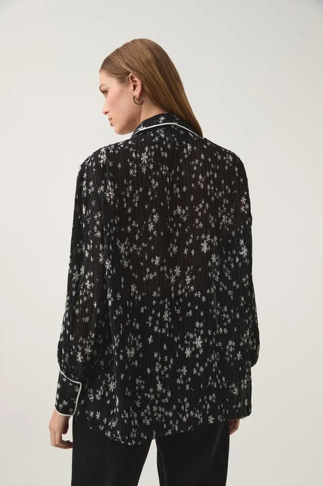 Aje Tops Sabine Shirt Nightfall Daisies 8211 Women Aje Tops Sabine Shirt Nightfall Daisies 8211 Women