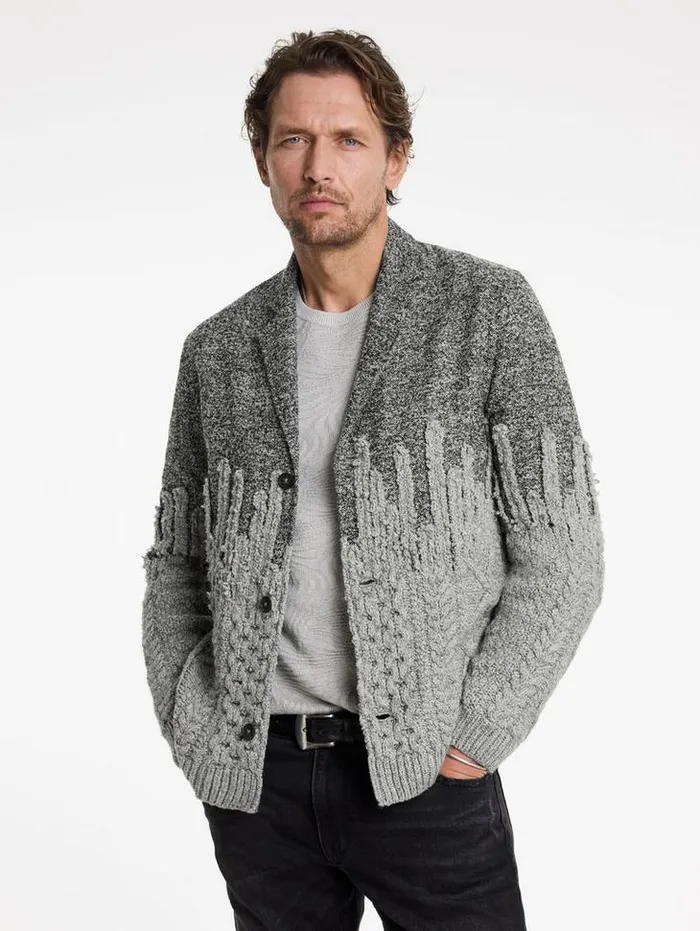 ALESSIO BLAZER Dk Steel Htr Men John Varvatos Coats And Jackets
