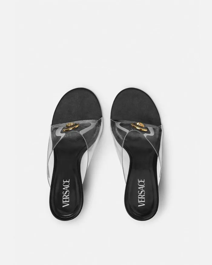 Alia Transparent Mules 110 Mm Black Women Versace Alia