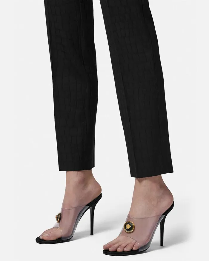 Alia Transparent Mules 110 Mm Black Women Versace Alia