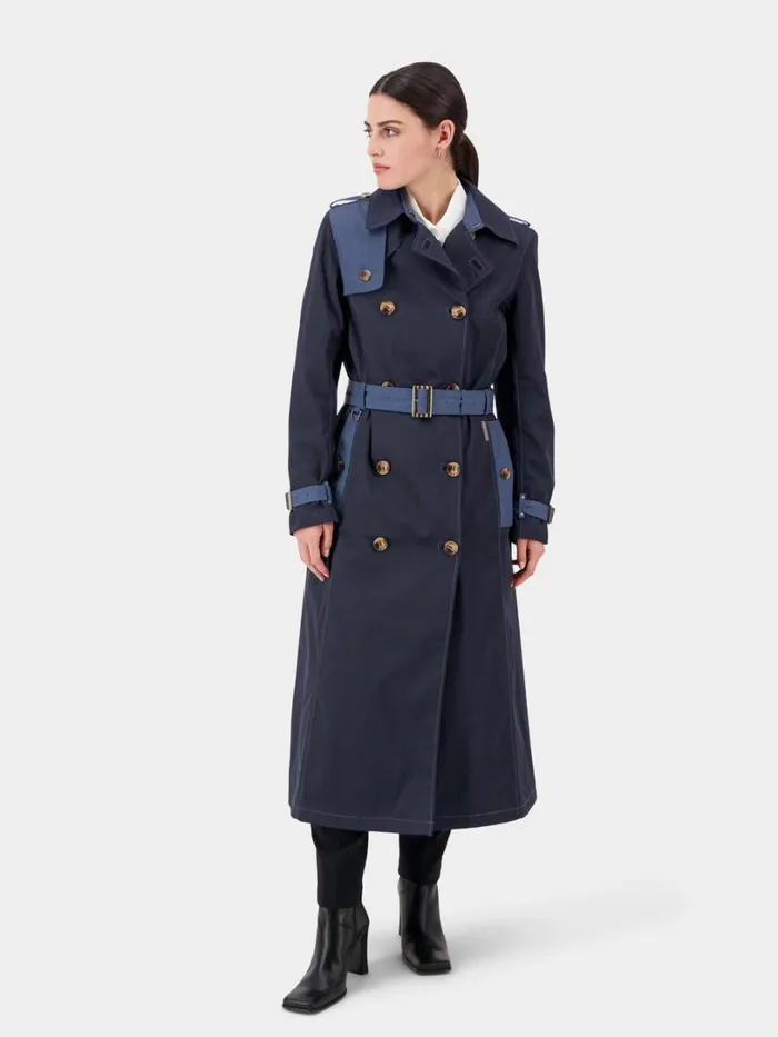 Alvina Coat Long Dark Night Blue Women Didriksons Trenchcoats Alvina Coat Long Dark Night Blue Women Didriksons Trenchcoats