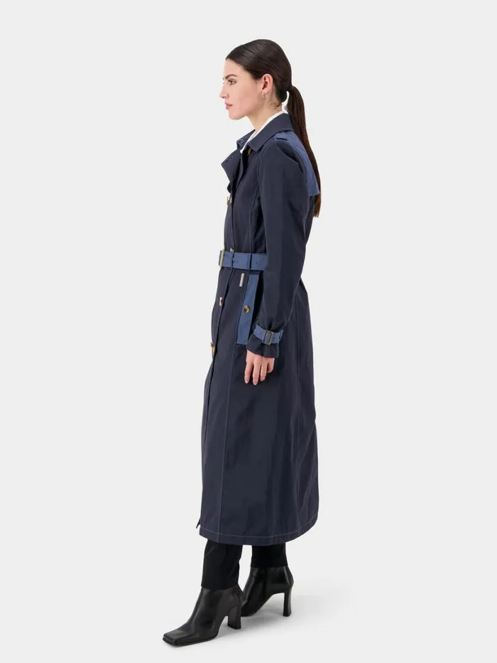 Alvina Coat Long Dark Night Blue Women Didriksons Trenchcoats Alvina Coat Long Dark Night Blue Women Didriksons Trenchcoats