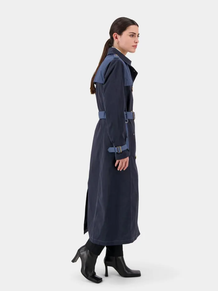 Alvina Coat Long Dark Night Blue Women Didriksons Trenchcoats Alvina Coat Long Dark Night Blue Women Didriksons Trenchcoats