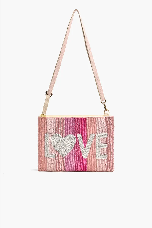 America and Beyond Love Top Zip Clutch Women Clutches