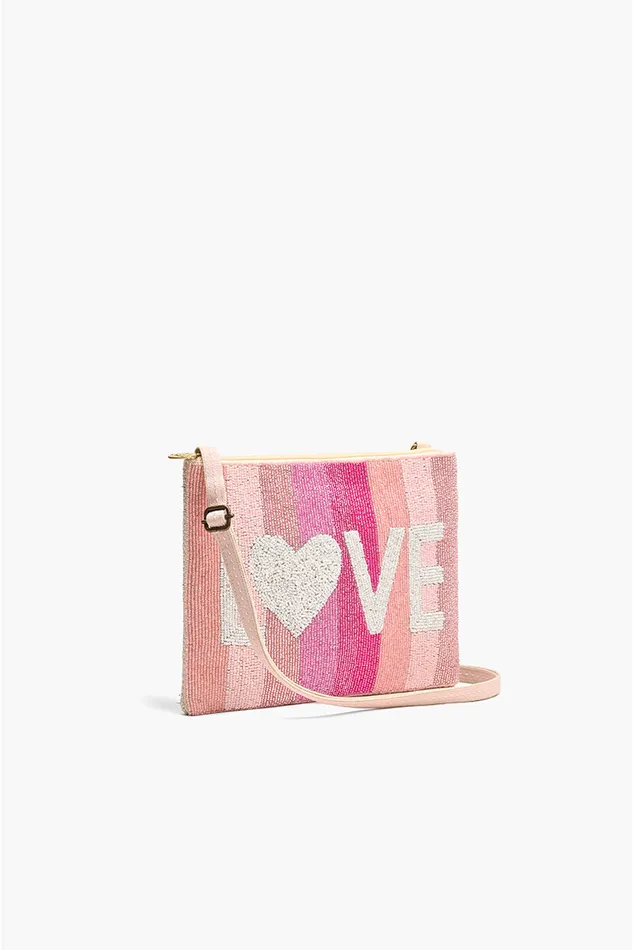 America and Beyond Love Top Zip Clutch Women Clutches