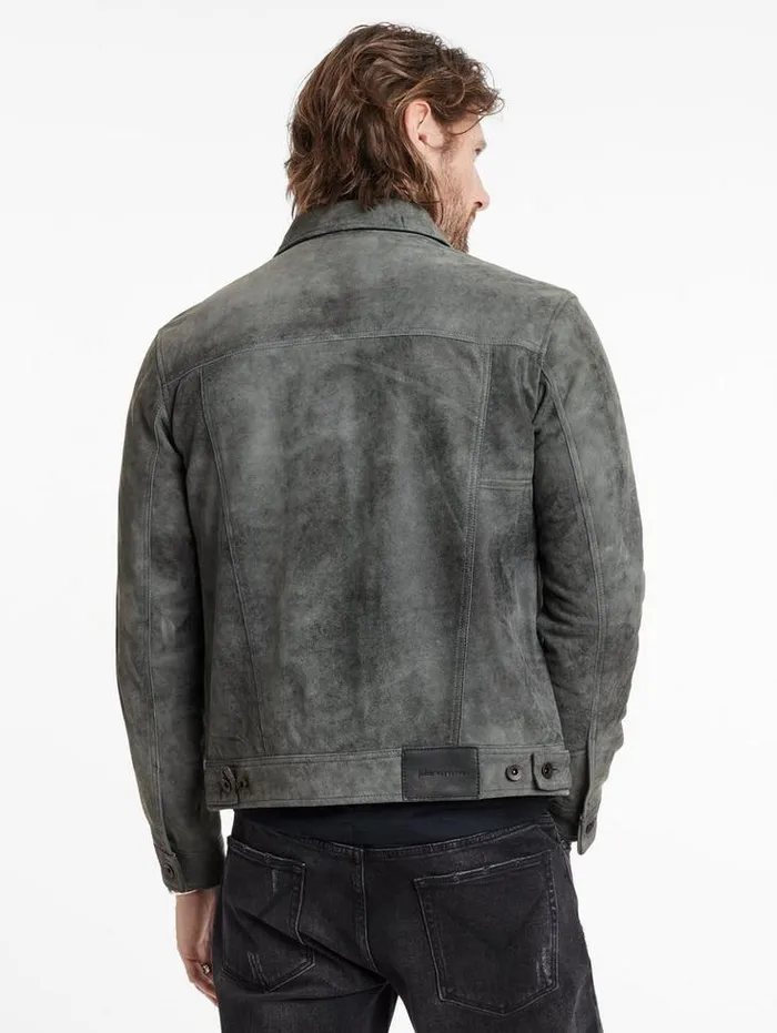 ANDREW TRUCKER JACKET Grey Stone Men John Varvatos Coats And Jackets