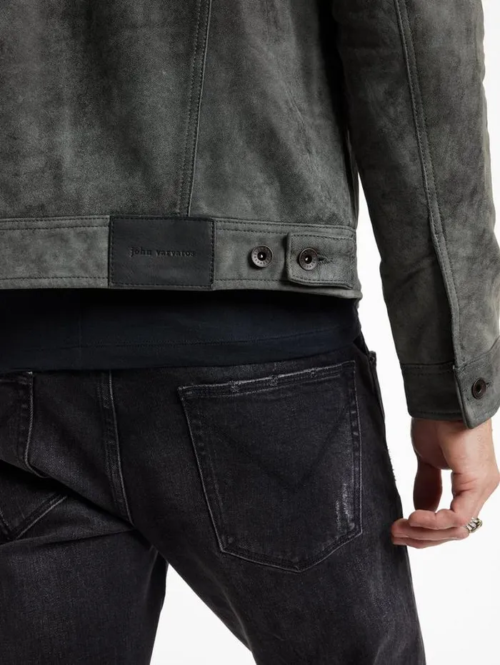 ANDREW TRUCKER JACKET Grey Stone Men John Varvatos Coats And Jackets