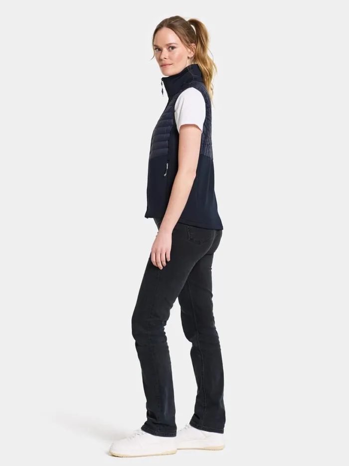 Annema Vest Dark Night Blue Women Didriksons Vests Annema Vest Dark Night Blue Women Didriksons Vests