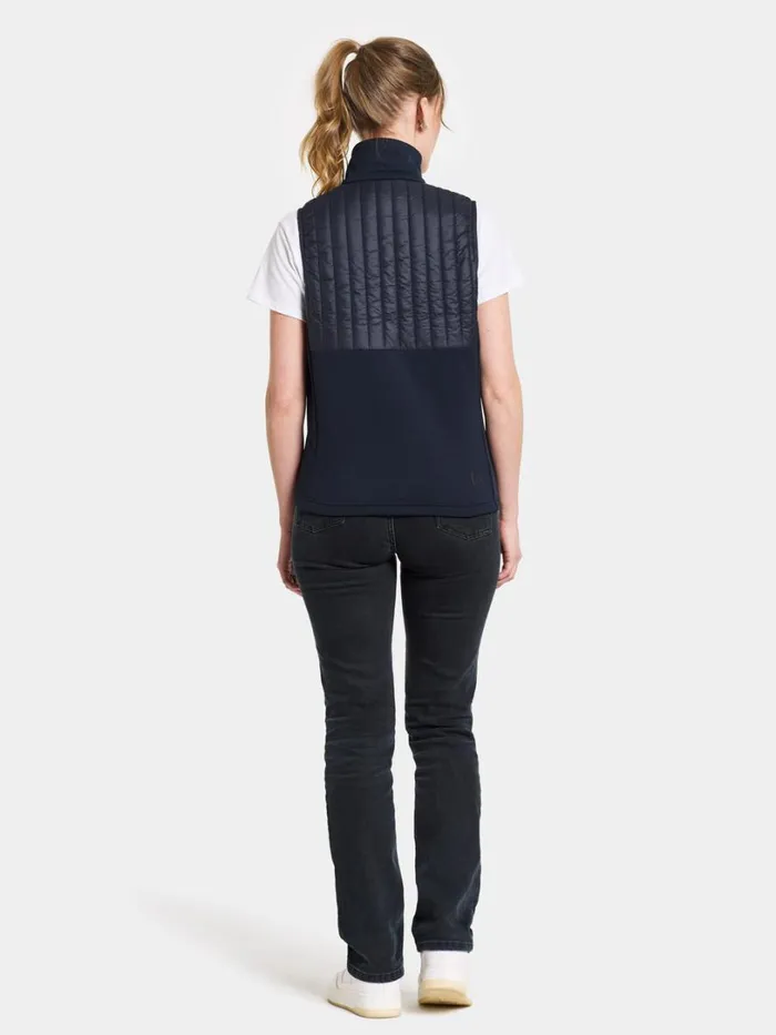 Annema Vest Dark Night Blue Women Didriksons Vests Annema Vest Dark Night Blue Women Didriksons Vests