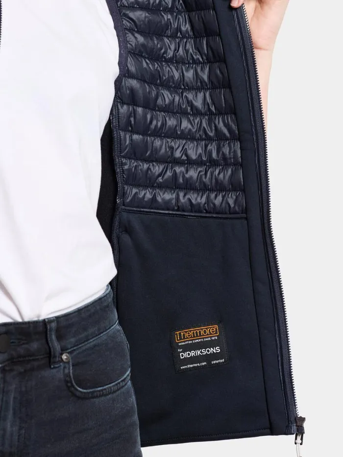Annema Vest Dark Night Blue Women Didriksons Vests Annema Vest Dark Night Blue Women Didriksons Vests