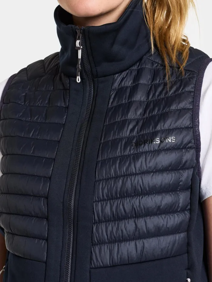 Annema Vest Dark Night Blue Women Didriksons Vests Annema Vest Dark Night Blue Women Didriksons Vests