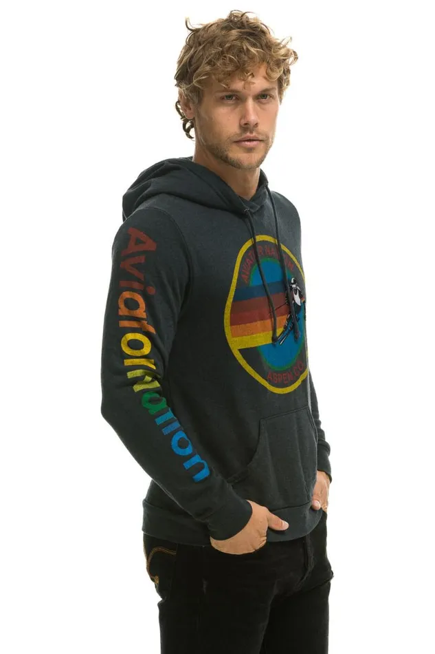 Aspen Pullover Hoodie 8211 Charcoal WomenMen Aviator Nation Hoodies