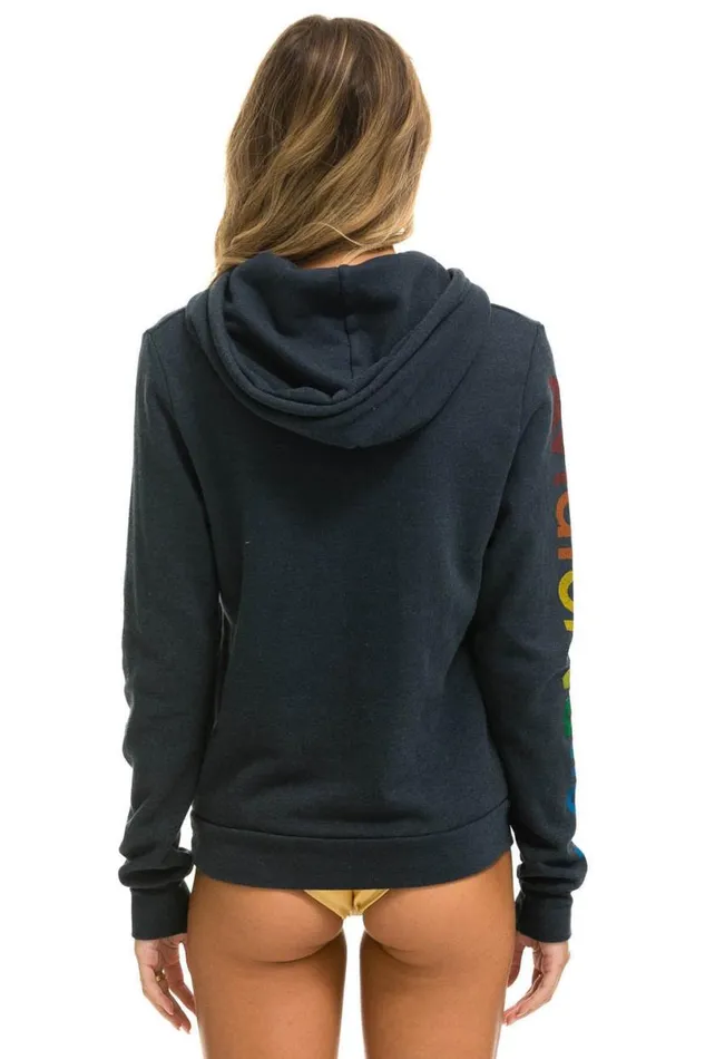 Aspen Pullover Hoodie 8211 Charcoal WomenMen Aviator Nation Hoodies