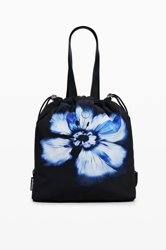 Backpacks Women Desigual Medium Floral Backpack Black