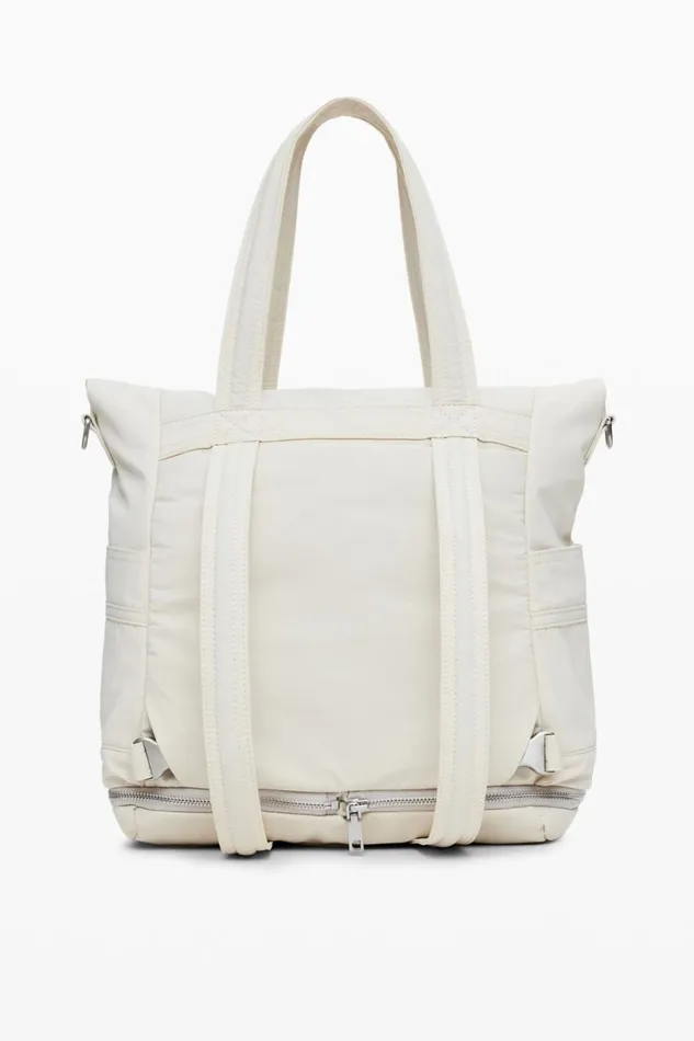 Backpacks Women Desigual Multiposition Nylon Backpack White