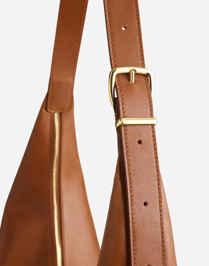Bags Women Madewell The Essential Curve Shoulder Bag Hazelnut