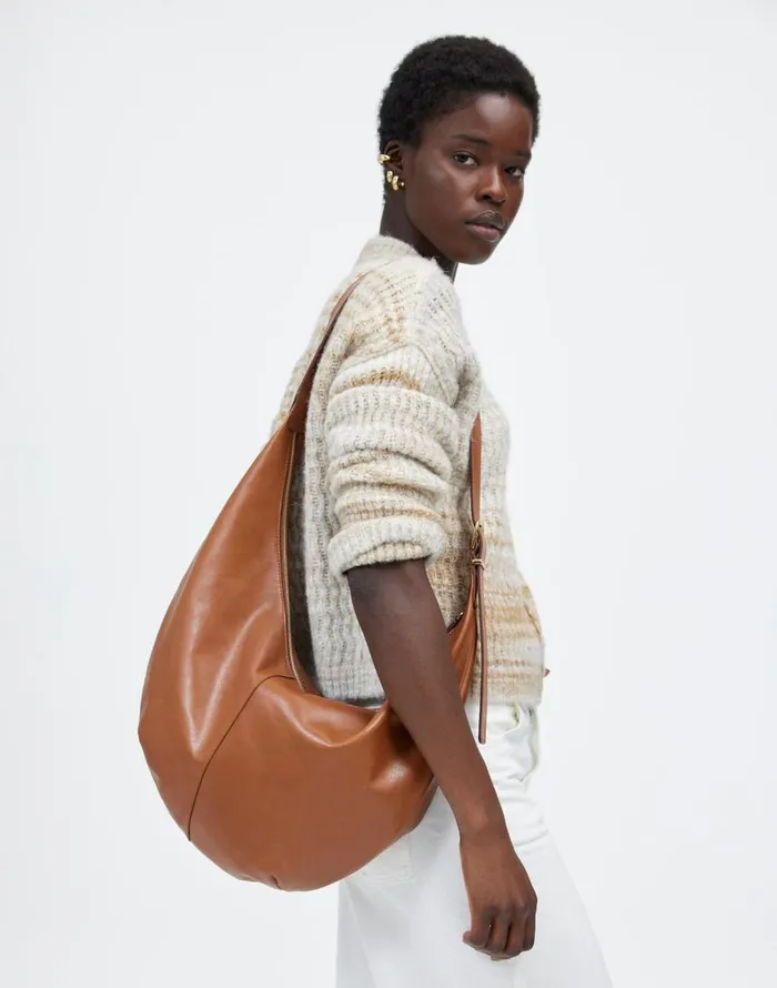 Bags Women Madewell The Essential Curve Shoulder Bag Hazelnut