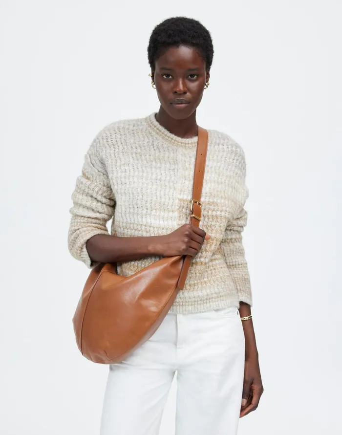Bags Women Madewell The Essential Curve Shoulder Bag Hazelnut